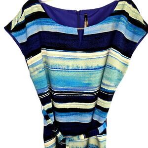 Marc New York Andrew Marc 14 Blue Women's Sleeves Sun Dress Miss Size XL